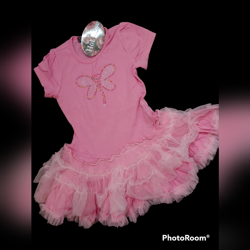 Ballerina tutu beaded butterfly dress girls